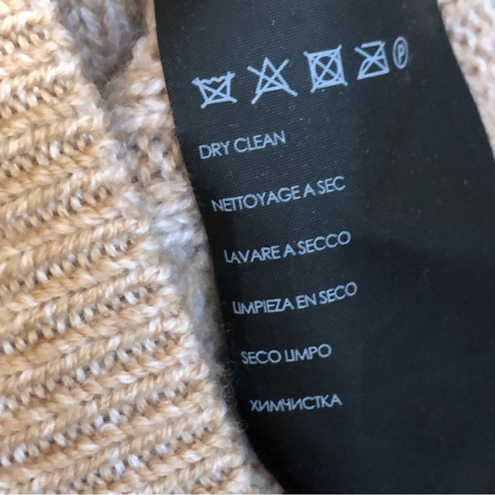 Club Monaco Turtleneck Sweater Dress Panthea Ruffle Yoke Cable Knit Midi - Picture 11 of 12